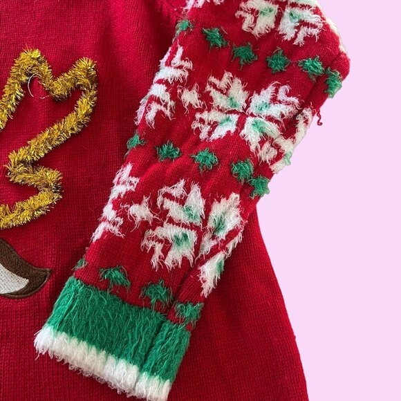 Christmas Xmas Sweater Womens 2X Multicolor‎ Long Sleeve Heavy Knit Pullover - Picture 6 of 9